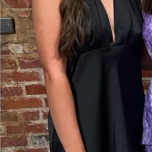 ZARA black formal mini dress